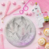 *~*のフェイクな紫色のクリスタル療法エネルギーチャクラ ペーパープレート (パーティー)