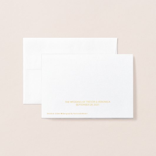 のフォイル結婚さくらんぼBlossom RSVPカード 箔カード (裏面封筒付き)