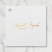 のフォイル結婚追加フォトメッセージカード フェイバータグ (正面)