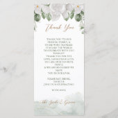 のフォーマルメ結婚ニュー(サンキューカードを含む) メニュー (裏面)