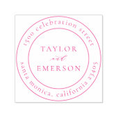 のフォーマル名結婚前とラウンド差出人住所 セルフインキングスタンプ (デザイン)