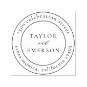 のフォーマル名結婚前とラウンド差出人住所 セルフインキングスタンプ (デザイン)