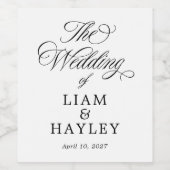 のフォーマル結婚スクリプトワインラベル ワインラベル (シングルラベル)