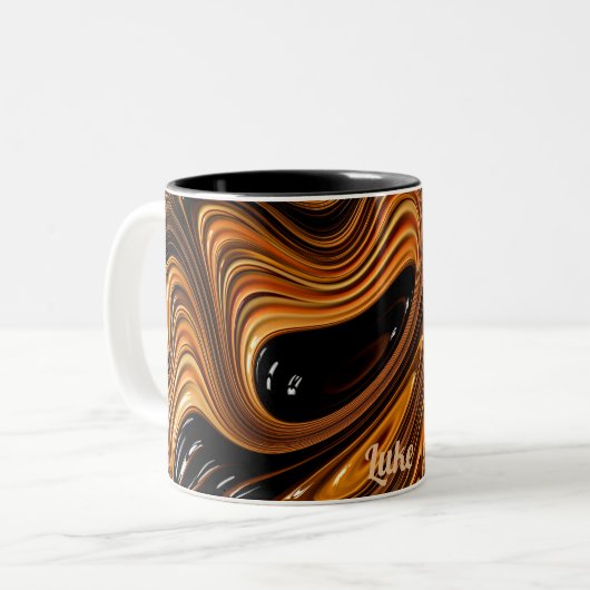 ~のフラクタルパターン~のオリジナルに光沢をつけられるルークの~ ツートーンマグカップ (正面左)