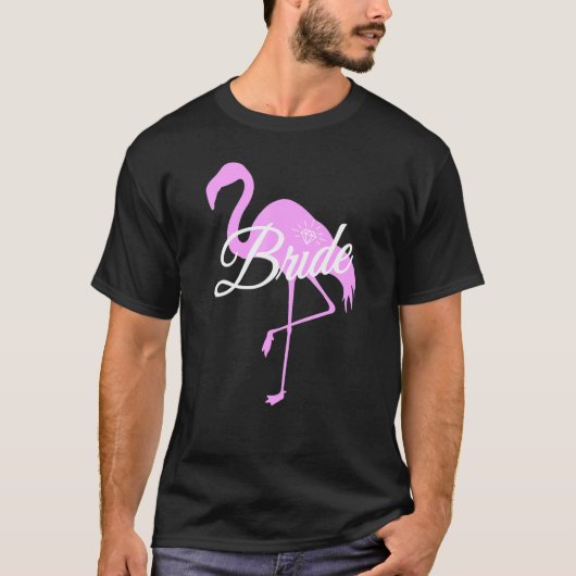 のフラミ結婚ンゴ花嫁リングや輪 Tシャツ (正面)