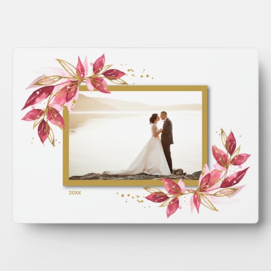 のフレーム結婚イーゼルはフレームのないフォトホルダーをバック フォトプラーク (正面)