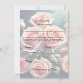 のフローラ空白のの招待状を結婚満たす 招待状 (正面)