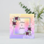 のフローラ結婚パステルレース新しい 招待状 (スタンド正面)