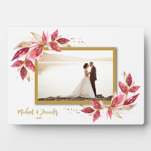 のフ結婚ラムレス写真卓上イーゼルバック フォトプラーク (正面)