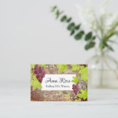 *~*のブドウ園のワイナリーのワイン貯蔵室のブドウ酒用ブドウの集り 名刺 (スタンド正面)