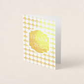 |のブライダルを結婚するホイルの（紋章の）フラ・ダ・リは写真感謝していしています 箔カード (正面)