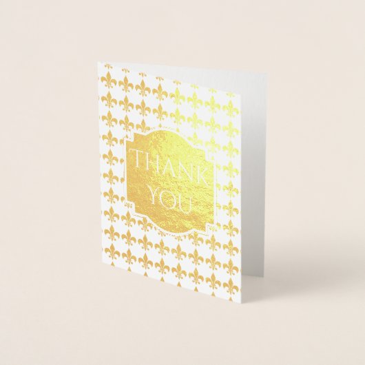 |のブライダルを結婚するホイルの（紋章の）フラ・ダ・リは写真感謝していしています 箔カード (正面)