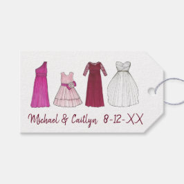 のブライダルパーティ結婚ガウンズブリデスメイドフローガール ギフトタグ