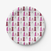 のブライダルパーティ結婚ガウンズブリデスメイドフローガール ペーパープレート (正面)