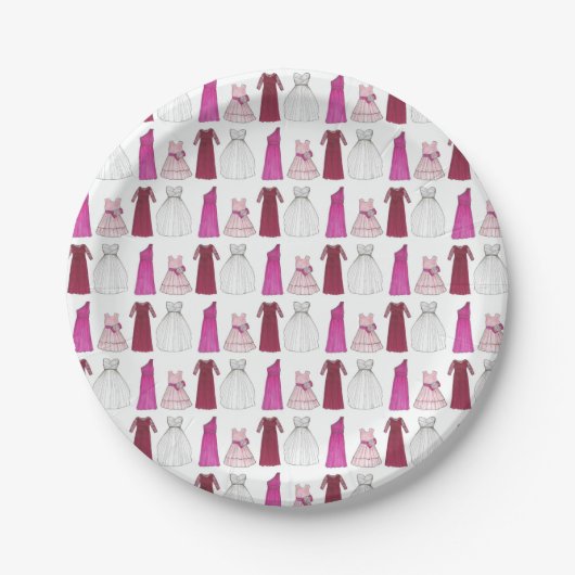 のブライダルパーティ結婚ガウンズブリデスメイドフローガール ペーパープレート (正面)