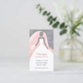 のブライダル結婚ホワイトドレスビジネスカード 名刺 (スタンド正面)