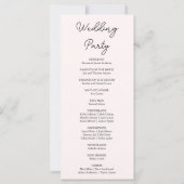 のブルーぶら下がったスノーフレークスクリーム結婚式 プログラム (裏面)