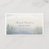 のブルーリラックス&金ゴールド瞑想型名刺 名刺 (正面)