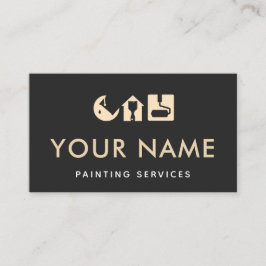 のブ絵を描ラシ絵を描ロラのドリップミニマリスト 名刺