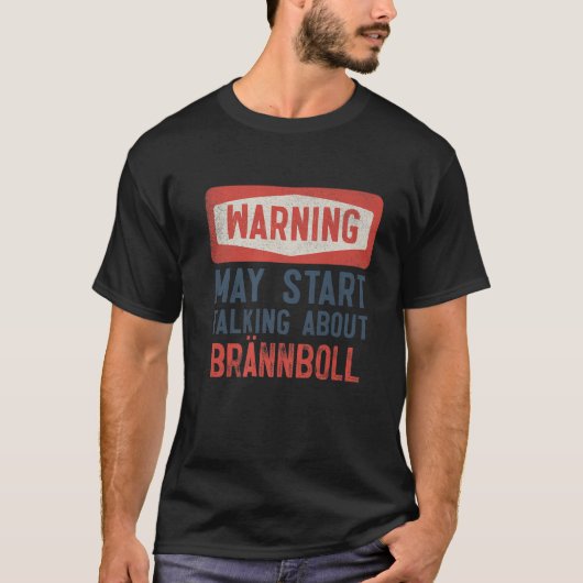 のブ警告ランボルプレーヤーについて話し始める Tシャツ (正面)