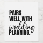 のプランニングと結婚うまく連携 ワインラベル (シングルラベル)