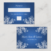 のプレイスカード結婚ヴィンテージスワーズ2 Sapphire Blue プレイスカード (正面/裏面)