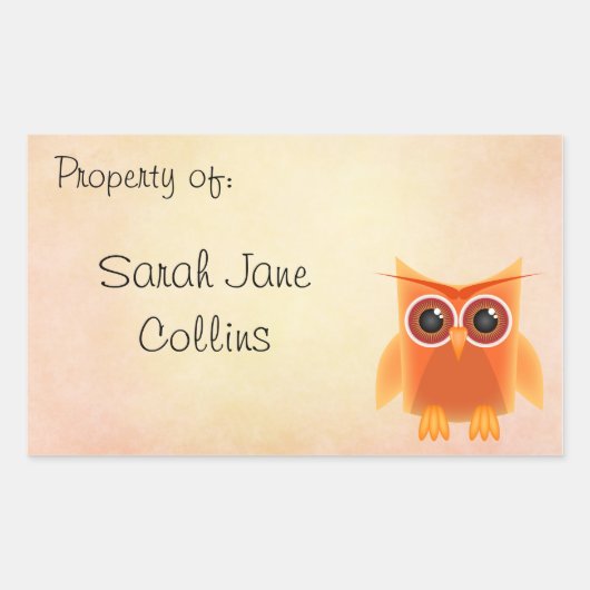 のプロパティ – 学校ラベル 長方形シール (正面)