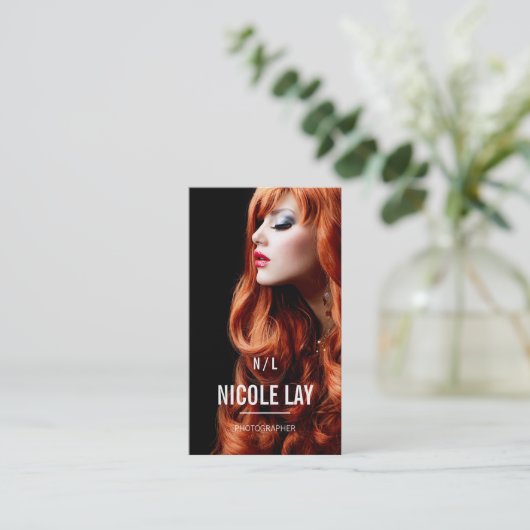 ★のプロフィールのHeadshotのカスタムな名刺の★ 名刺 (スタンド正面)