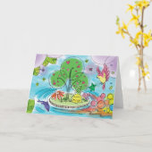 `のベビーの最高の」魔法の場所の挨拶状 カード (黄色い花)