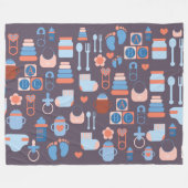 |のベビーパターンをくまなくかわいいABDL毛布| フリースブランケット (正面(横))