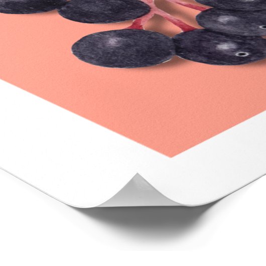 のベリ感じーの良いカスタマイズ可能なイチゴの果実 ポスター (角)