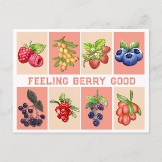 のベリ感じーの良いカスタマイズ可能なイチゴの果実 ポストカード (正面)