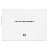 のベル結婚のシルエットでカスタマイズ可能なカード (裏面横)