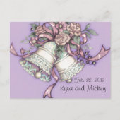 のベル結婚は日付はがきを保存する 案内ポストカード (正面)