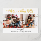 のベル結婚ス写真数々の婚約またはElope Card 箔招待状 (正面)