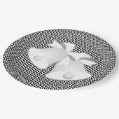 のベル結婚ズブラックホワイトジオ ペーパープレート (アングル)