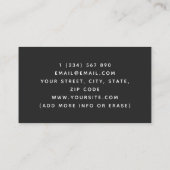 のペイ絵画ントエレガントクラシックのブラシ最小主義 名刺 (裏面)