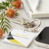 のペイ絵画ントサービス会社ブラシイエロー キーホルダー (正面右)