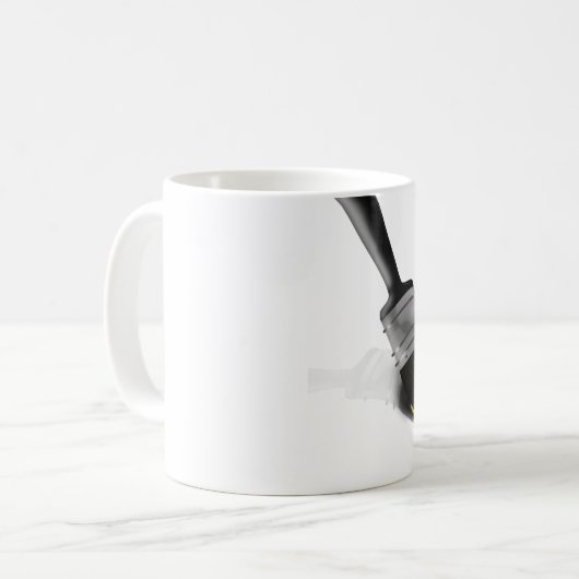 のペイ絵画ントサービス会社ブラシイエロー コーヒーマグカップ (正面左)