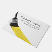 のペイ絵画ントサービス会社ブラシイエロー ドアマット (アングル)