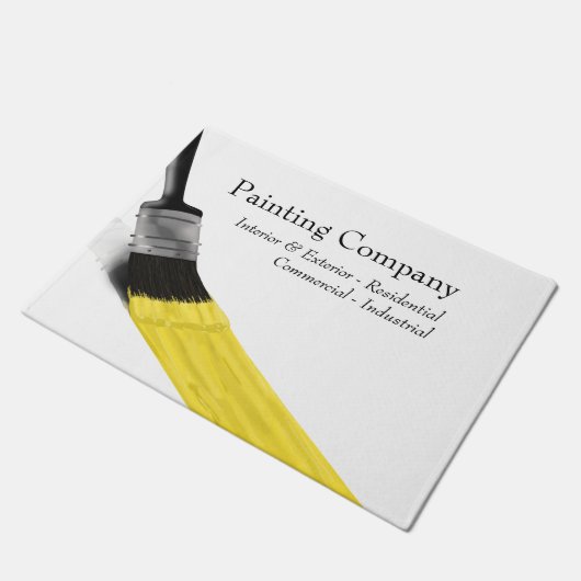 のペイ絵画ントサービス会社ブラシイエロー ドアマット (アングル)