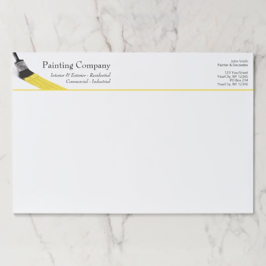 のペイ絵画ントサービス会社ブラシイエロー ペーパーパッド (正面)