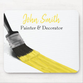 のペイ絵画ントサービス会社ブラシイエロー マウスパッド