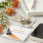 のペイ絵画ントサービス会社ブラシオレンジ キーホルダー (正面右)