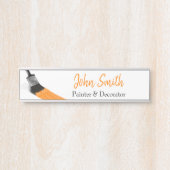 のペイ絵画ントサービス会社ブラシオレンジ サインプレート (正面)