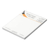 のペイ絵画ントサービス会社ブラシオレンジ ノートパッド (回転)