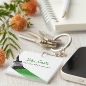 のペイ絵画ントサービス会社ブラシグリーン キーホルダー (正面右)