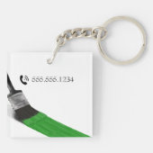 のペイ絵画ントサービス会社ブラシグリーン キーホルダー (裏面)