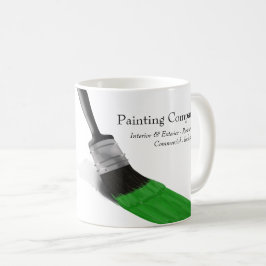 のペイ絵画ントサービス会社ブラシグリーン コーヒーマグカップ