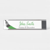 のペイ絵画ントサービス会社ブラシグリーン デスクネームプレート (正面)